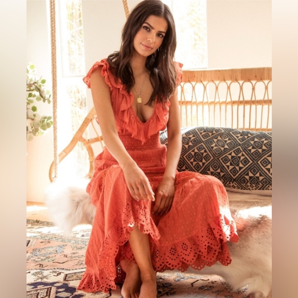 Spell & the Gypsy Collective NEW with Tags Daisy Chain Frill Maxi Dress.